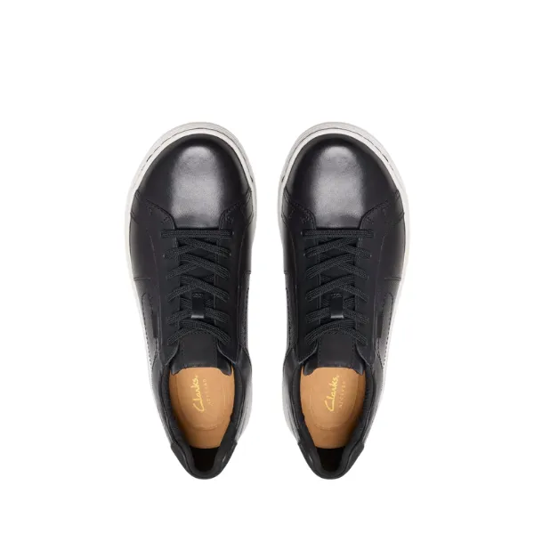 Clarks Men's Mapstone Lace Wide Black/White