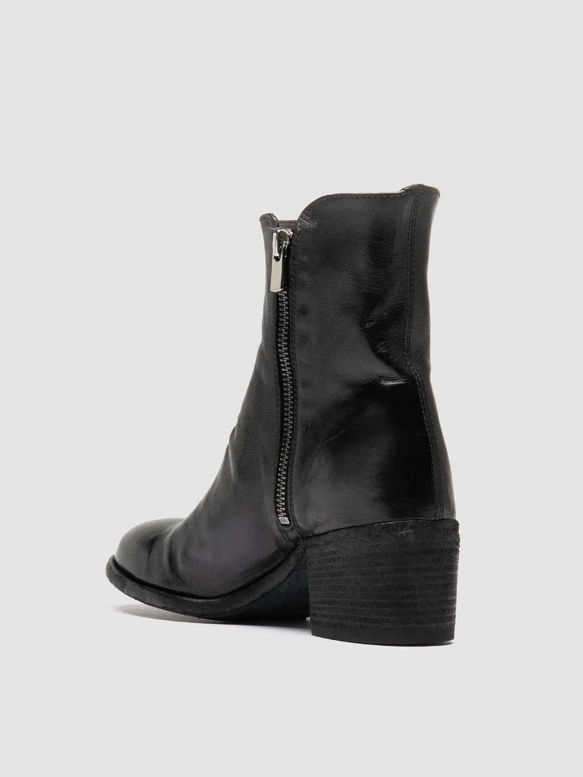 DENNER 103 - Gray Leather Zip Boots